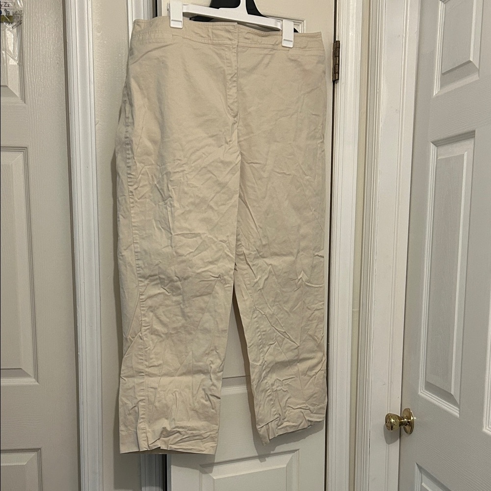 George Women's Cream Wide Leg Pants
